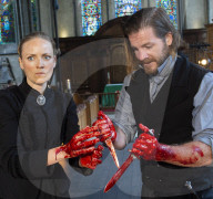 Macbeth by William Shakespeare.Produced by Antic Disposition at Temple Church, London.