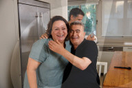Israeli Labor leader Amir Peretz, ceremoniously shaves mustache