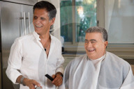 Israeli Labor leader Amir Peretz, ceremoniously shaves mustache