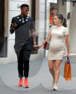 Keita Balde and Simona Guatieri out and about, Milan, Italy - 26 Aug 2019