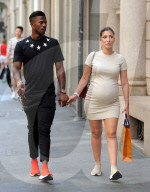 Keita Balde and Simona Guatieri out and about, Milan, Italy - 26 Aug 2019
