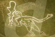 FEATURE -  Cerne Abbas Giant aus dem 17. Jahrhundert wird aufgefrsicht