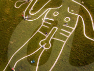 FEATURE -  Cerne Abbas Giant aus dem 17. Jahrhundert wird aufgefrsicht