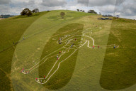 FEATURE -  Cerne Abbas Giant aus dem 17. Jahrhundert wird aufgefrsicht