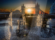 Sunrise at Tower Bridge in London