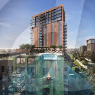 FEATURE - Im durchsichtigen Pool hoch oben zwischen Luxus-Häusern in London schwimmen