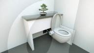 FEATURE - Klapptoilette macht das Beste aus begrenztem Platz im kleinsten Raum des Hauses
