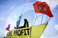 Extinction Rebellion blocks UK fracking site in climate protest. Environmental activists demonstrate outside Cuadrilla’s Preston New Road site