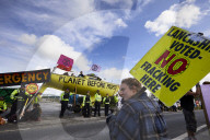 Extinction Rebellion blocks UK fracking site in climate protest. Environmental activists demonstrate outside Cuadrilla’s Preston New Road site