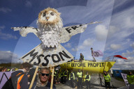Extinction Rebellion blocks UK fracking site in climate protest. Environmental activists demonstrate outside Cuadrilla’s Preston New Road site