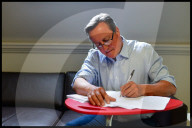 David Cameron writing his book