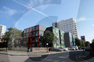 Families living in shipping containers