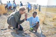 PEOPLE - Prinz Harry und Meghan in Afrika: Prinz Harry pflanzt einen Baum in Botswana