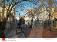 Guarding The Guards. Hightened Security At The Royal Palaces In London. The Guards At Stable Yard Road Clarence House / St. James's Palace Are Now Way Back Behind The Gates To The Mall. Pic: Keith Waldegrave See Story Abul Taher.