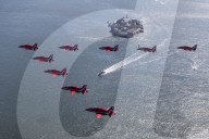 Red Arrows Flypast over Golden Gate Bridge