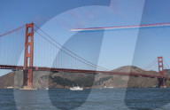 Red Arrows Flypast over Golden Gate Bridge
