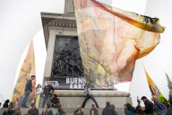 Extinction Rebellion activists in London, Great Britain 
7th October 2019 

On Westminster Bridge and Trafalgar Square, London.