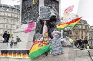 Extinction Rebellion activists in London, Great Britain 
7th October 2019 

On Westminster Bridge and Trafalgar Square, London.