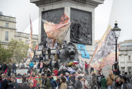 Extinction Rebellion activists in London, Great Britain 
7th October 2019 

On Westminster Bridge and Trafalgar Square, London.