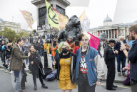 Extinction Rebellion activists in London, Great Britain 
7th October 2019 

On Westminster Bridge and Trafalgar Square, London.