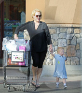 Tech entrepreneur Jennifer Arcuri, who has denied having an affair with Boris Johnson during his time as London Mayor, is seen out food shopping near her home in Los Angeles. 