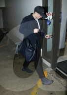PREMIUM EXCLUSIVE Taron Egerton of 'Rocketman' Maintains Low Profile At LAX