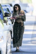 PREMIUM EXCLUSIVE Sandra Bullock Takes Her Four-Legged Friend To The Park
