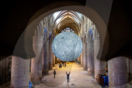 'Museum of the Moon' installation, Gloucester Cathedral, UK - 16 Oct 2019