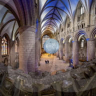 'Museum of the Moon' installation, Gloucester Cathedral, UK - 16 Oct 2019
