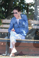 Actress Lara Flynn Boyle is seen at a car wash near her home in Los Angeles.