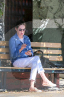 Actress Lara Flynn Boyle is seen at a car wash near her home in Los Angeles.