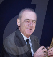 Francis Rossi of Status Quo with his famous green Fender Telecaster guitar .