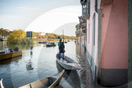 Borgo Ticino. Full of Ticino, high water, flood of the village.