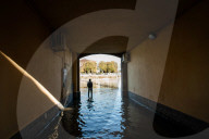 Borgo Ticino. Full of Ticino, high water, flood of the village.