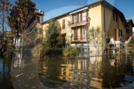 Borgo Ticino. Full of Ticino, high water, flood of the village.