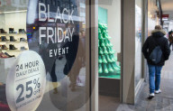 Black Friday sale branding in Oxford Street, London
