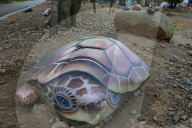 FEATURE - 3D-Bilder auf Steinen an Expo in Nantong