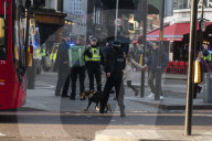 An attack has occured at London bridge and Borough market. A van driver witnessed the man with a knife attacking people in fron of his van. The metropolitan police has locked down the area.