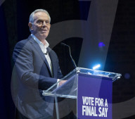 Stop the Brexit landslide Rally at the Mermaid theatre London.