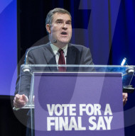 Stop the Brexit landslide Rally at the Mermaid theatre London.