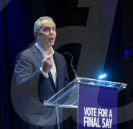 Stop the Brexit landslide Rally at the Mermaid theatre London.
