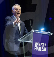 Stop the Brexit landslide Rally at the Mermaid theatre London.