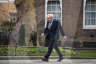 PM leaving Downing Street to meet the Queen