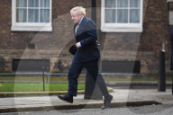 PM leaving Downing Street to meet the Queen