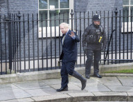Boris Johnson UK Prime Minister arrives back at Number 10 Downing Street, London after meeting with HM Queen Elizabeth.