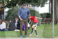 Ben Affleck is seen spending quality time with his ten-year-old daughter Seraphina, with his ex Jennifer Garner, on Saturday as the pair strolled near the actorÍs home in Pacific Palisades. 