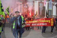 NEWS - Proteste bei einer Demonstration gegen die Rentenreform in Strassburg