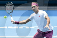 SPORT - Roger Federer trainiert  vor dem Start des Australian Open Grand Slam Tennisturniers in Melbourne