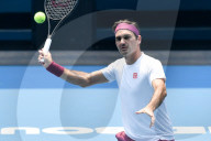 SPORT - Roger Federer trainiert  vor dem Start des Australian Open Grand Slam Tennisturniers in Melbourne