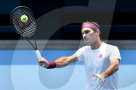 SPORT - Roger Federer trainiert  vor dem Start des Australian Open Grand Slam Tennisturniers in Melbourne